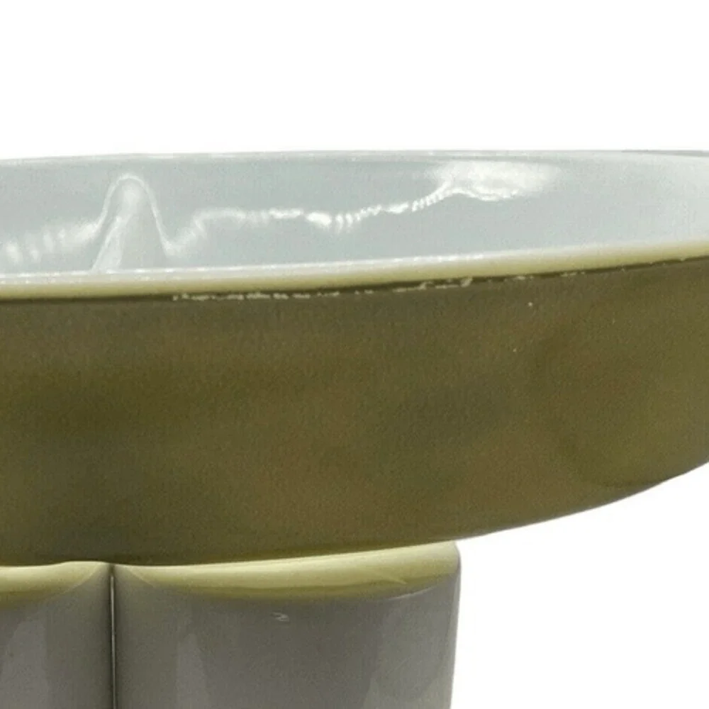 Vintage Pyrex Verde Green 063 Divided Casserole Dish 1 Qt Oval No Lid Made in US